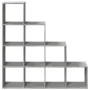 Librería divisora 4 niveles madera gris 131,5x29x131,5 cm de , Librerías y estanterías - Ref: Foro24-857970, Precio: 90,15 €,...