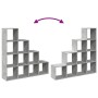 Divider bookcase 4 levels gray wood 131.5x29x131.5 cm by , Bookcases and shelves - Ref: Foro24-857970, Price: 91,57 €, Discou...