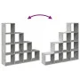Divider bookcase 4 levels gray wood 131.5x29x131.5 cm by , Bookcases and shelves - Ref: Foro24-857970, Price: 90,17 €, Discou...
