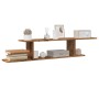 Engineered wood aged TV wall shelf 125x18x23cm by , Shelves and shelves - Ref: Foro24-856574, Price: 29,75 €, Discount: %