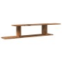 Engineered wood aged TV wall shelf 125x18x23cm by , Shelves and shelves - Ref: Foro24-856574, Price: 29,75 €, Discount: %