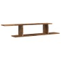 Engineered wood aged TV wall shelf 125x18x23cm by , Shelves and shelves - Ref: Foro24-856574, Price: 29,75 €, Discount: %