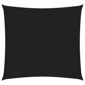 Toldo de vela cuadrado tela Oxford negro 3,6x3,6 m