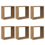 Estantes cubo de pared 6 uds madera roble artisan 30x15x30 cm de , Estantes y estanterías - Ref: Foro24-856581, Precio: 59,62...