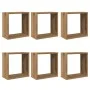 Estantes cubo de pared 6 uds madera roble artisan 30x15x30 cm de , Estantes y estanterías - Ref: Foro24-856581, Precio: 54,92...
