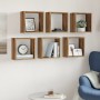 Estantes cubo de pared 6 uds madera roble artisan 30x15x30 cm de , Estantes y estanterías - Ref: Foro24-856581, Precio: 59,62...