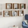 Estantes cubo de pared 6 uds madera roble artisan 30x15x30 cm de , Estantes y estanterías - Ref: Foro24-856581, Precio: 54,92...