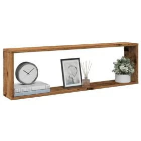 Cube wall shelves 4 units aged wood 100x15x30 cm by , Shelves and shelves - Ref: Foro24-856583, Price: 57,41 €, Discount: %