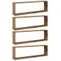 Estantes cubo de pared 4 uds madera envejecida 100x15x30 cm de , Estantes y estanterías - Ref: Foro24-856583, Precio: 57,41 €...