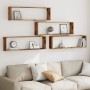 Würfel-Wandregale 4 Stück aus gealtertem Holz 100x15x30 cm von , Regale und Regale - Ref: Foro24-856583, Preis: 58,33 €, Raba...