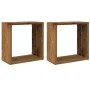 Estantes cubo de pared 2 uds madera envejecida 30x15x30 cm de , Estantes y estanterías - Ref: Foro24-856576, Precio: 26,39 €,...