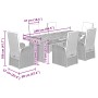 Set comedor jardín 7 pzas y cojines ratán sintético gris von , Gartensets - Ref: Foro24-3277610, Preis: 1,00 €, Rabatt: %