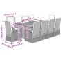Set de comedor de jardín 11 pzas y cojines ratán sintético gris by , Garden sets - Ref: Foro24-3277612, Price: 1,00 €, Discou...