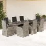 Set comedor jardín 9 pzas y cojines ratán sintético gris von , Gartensets - Ref: Foro24-3277619, Preis: 1,00 €, Rabatt: %
