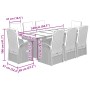 Set comedor jardín 9 pzas y cojines ratán sintético gris by , Garden sets - Ref: Foro24-3277619, Price: 1,00 €, Discount: %