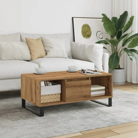 Mesa de centro madera de ingeniería roble artisan 90x50x36,5 cm by , Coffee table - Ref: Foro24-857341, Price: 102,20 €, Disc...