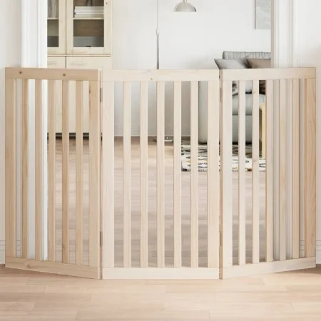 Puerta para perros plegable 3 paneles madera de álamo 150 cm von , Hundehütten und Zäune - Ref: Foro24-352238, Preis: 67,80 €...