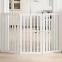 Puerta para perros plegable 3 paneles madera álamo blanca 150cm by , Dog kennels and fences - Ref: Foro24-352246, Price: 69,5...