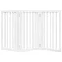 Puerta para perros plegable 3 paneles madera álamo blanca 150cm by , Dog kennels and fences - Ref: Foro24-352246, Price: 69,5...