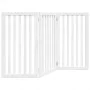 Puerta para perros plegable 3 paneles madera álamo blanca 150cm by , Dog kennels and fences - Ref: Foro24-352246, Price: 69,5...