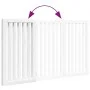 Puerta para perros plegable 3 paneles madera álamo blanca 150cm by , Dog kennels and fences - Ref: Foro24-352246, Price: 69,5...