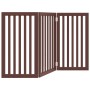 Folding dog gate with 3 panels made of brown poplar wood, 150cm. by , Dog kennels and fences - Ref: Foro24-352262, Price: 74,...