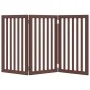 Puerta para perros plegable 3 paneles madera álamo marrón 150cm de , Casetas y cercados para perros - Ref: Foro24-352262, Pre...