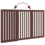 Puerta para perros plegable 3 paneles madera álamo marrón 150cm de , Casetas y cercados para perros - Ref: Foro24-352262, Pre...