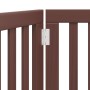 Folding dog gate with 3 panels made of brown poplar wood, 150cm. by , Dog kennels and fences - Ref: Foro24-352262, Price: 74,...