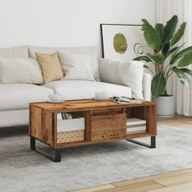 Aged engineered wood coffee table 90x50x36.5 cm by , Coffee table - Ref: Foro24-857340, Price: 74,49 €, Discount: %