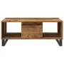 Aged engineered wood coffee table 90x50x36.5 cm by , Coffee table - Ref: Foro24-857340, Price: 73,23 €, Discount: %