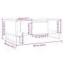 Aged engineered wood coffee table 90x50x36.5 cm by , Coffee table - Ref: Foro24-857340, Price: 73,23 €, Discount: %