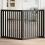 Puerta para perros plegable 2 paneles madera álamo negra 160 cm de , Casetas y cercados para perros - Ref: Foro24-352258, Pre...