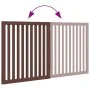 Puerta para perros plegable 2 paneles madera álamo marrón 160cm de , Casetas y cercados para perros - Ref: Foro24-352266, Pre...