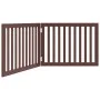 Folding dog gate 2 panels poplar wood brown 160cm by , Dog kennels and fences - Ref: Foro24-352264, Price: 45,69 €, Discount: %