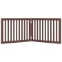 Folding dog gate 2 panels poplar wood brown 160cm by , Dog kennels and fences - Ref: Foro24-352264, Price: 45,69 €, Discount: %