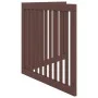 Folding dog gate 2 panels poplar wood brown 160cm by , Dog kennels and fences - Ref: Foro24-352264, Price: 45,69 €, Discount: %