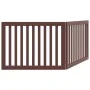 Folding dog gate 2 panels poplar wood brown 160cm by , Dog kennels and fences - Ref: Foro24-352264, Price: 45,69 €, Discount: %