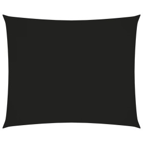 Toldo de vela rectangular tela Oxford negro 3,5x4,5 m
