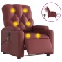 Reclining red faux leather massage armchair by , Armchairs - Ref: Foro24-3204769, Price: 262,19 €, Discount: %
