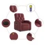 Roter Kunstleder-Massagesessel mit Liegefunktion von , Sessel - Ref: Foro24-3204769, Preis: 234,15 €, Rabatt: %