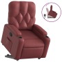 Reclining and lift-up armchair in artificial red wine leather. by , Armchairs - Ref: Foro24-3204776, Price: 273,34 €, Discoun...