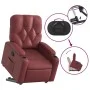 Reclining and lift-up armchair in artificial red wine leather. by , Armchairs - Ref: Foro24-3204776, Price: 283,62 €, Discoun...
