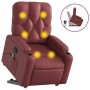 Reclining foot massage armchair in red dyed artificial leather by , Armchairs - Ref: Foro24-3204783, Price: 285,25 €, Discoun...