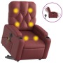 Elektrischer Aufsteh-Massagesessel aus Kunstleder in Weinrot. von , Sessel - Ref: Foro24-3204797, Preis: 327,98 €, Rabatt: %