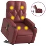Elektrischer Aufsteh-Massagesessel aus Kunstleder in Weinrot. von , Sessel - Ref: Foro24-3204797, Preis: 316,80 €, Rabatt: %