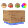 Mesa de centro con luces LED roble artisan 50x50x40 cm de , Mesas de centro - Ref: Foro24-857721, Precio: 61,61 €, Descuento: %