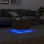 Artisan oak coffee table with LED lights 50x50x40 cm by , Coffee table - Ref: Foro24-857721, Price: 69,27 €, Discount: %