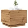 Artisan oak coffee table with LED lights 50x50x40 cm by , Coffee table - Ref: Foro24-857721, Price: 69,27 €, Discount: %