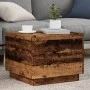 Mesa de centro con luces LED madera envejecida 50x50x40 cm by , Coffee table - Ref: Foro24-857720, Price: 57,72 €, Discount: %